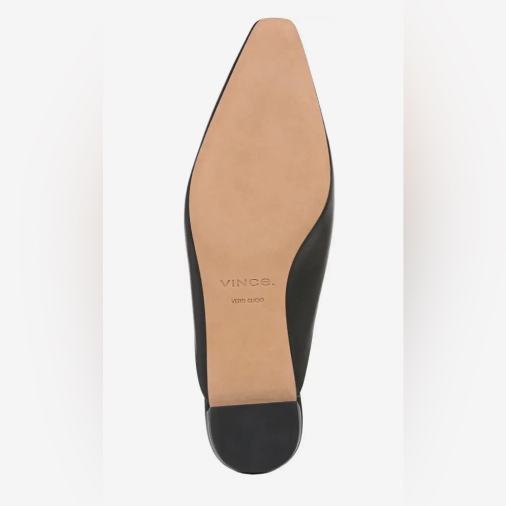VINCE - Ana Pointed Leather Mules Black Size 5.5 - Picture 5 of 14